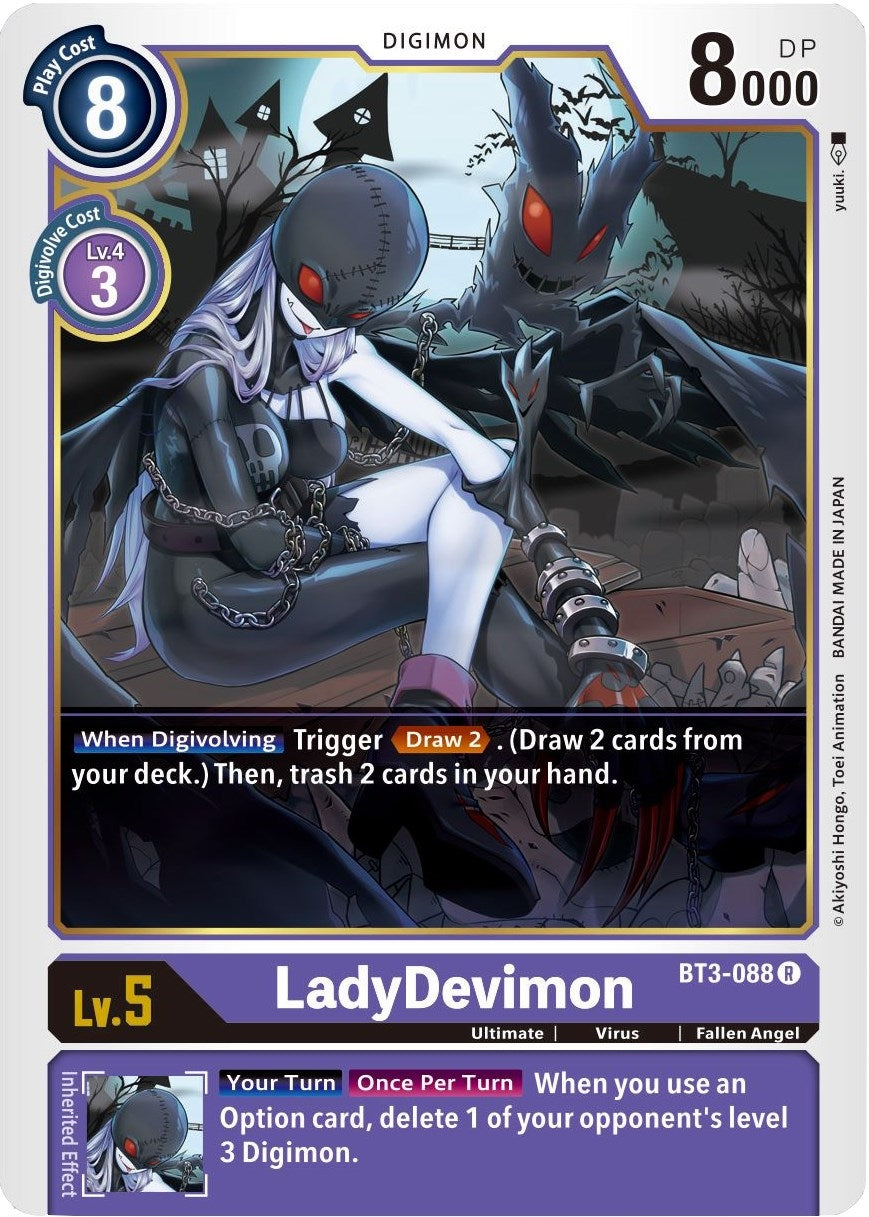 Image for LadyDevimon (BT3-088 R) (Release Special Booster 1.5) - Digimon Card Game