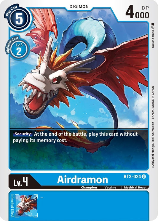 Image for Airdramon (BT3-024 U) (Release Special Booster 1.5) - Digimon Card Game
