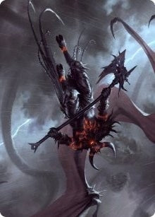 Image for Burning-Rune Demon Art Card (20) (Art Series: Kaldheim) - Magic: The Gathering