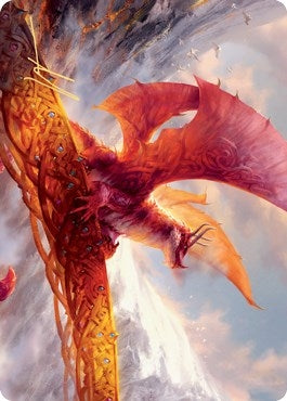 Image for Goldspan Dragon Art Card (Gold-Stamped Signature) (35) (Art Series: Kaldheim) - Magic: The Gathering