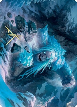 Image for Icehide Troll Art Card (Gold-Stamped Signature) (46) (Art Series: Kaldheim) - Magic: The Gathering