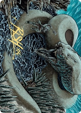 Image for Koma, Cosmos Serpent Art Card (80/81) (Gold-Stamped Signature) (80) (Art Series: Kaldheim) - Magic: The Gathering