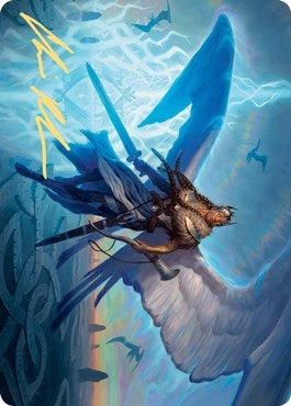 Image for Righteous Valkyrie Art Card (Gold-Stamped Signature) (6) (Art Series: Kaldheim) - Magic: The Gathering