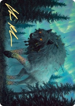 Image for Sarulf, Realm Eater Art Card (Gold-Stamped Signature) (65) (Art Series: Kaldheim) - Magic: The Gathering
