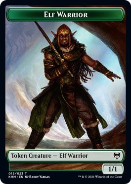 Image for Elf Warrior // Koma's Coil Double-Sided Token (15 // 7) (Kaldheim) - Magic: The Gathering