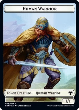 Image for Human Warrior // Cat Double-Sided Token (3 // 14) (Kaldheim) - Magic: The Gathering