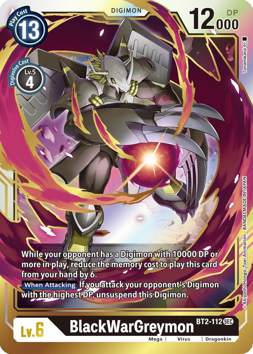 Image for BlackWarGreymon (BT2-112 SEC) (Release Special Booster 1.5) - Digimon Card Game