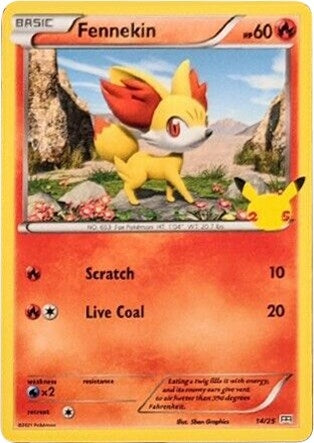 Image for Fennekin (014/025) (McDonald's 25th Anniversary Promos) - Pokemon