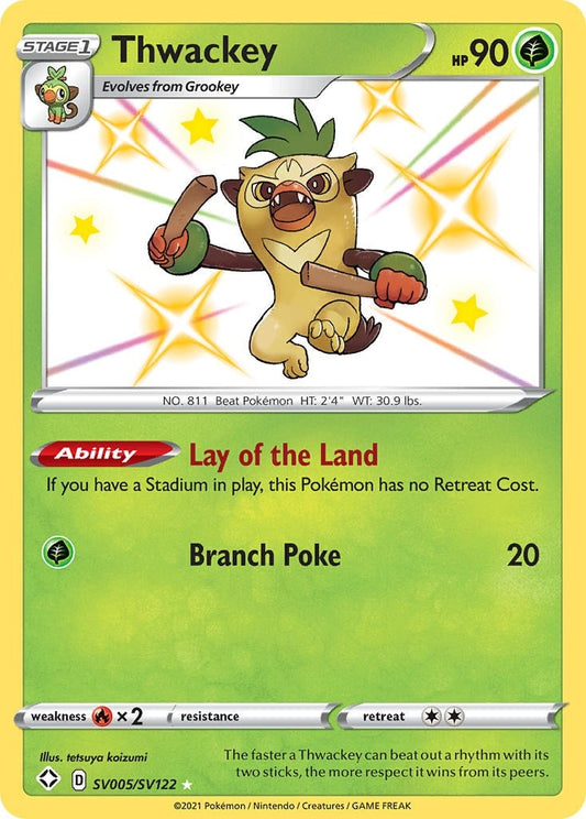 Image for Thwackey (SV005/SV122) (Shining Fates: Shiny Vault) - Pokemon
