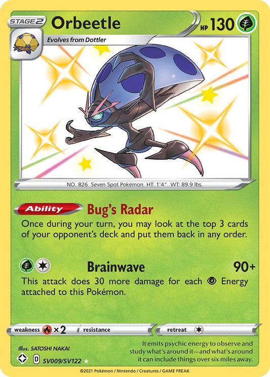 Image for Orbeetle (SV009/SV122) (Shining Fates: Shiny Vault) - Pokemon