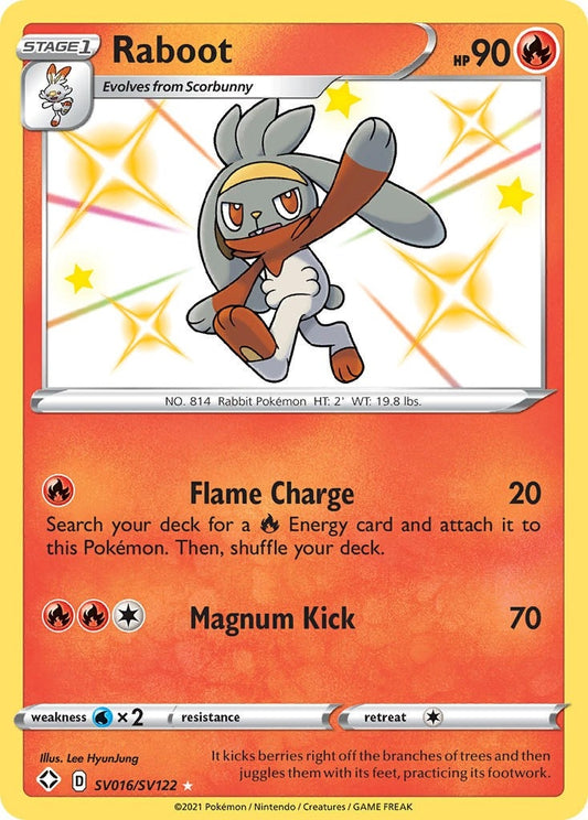 Image for Raboot (SV016/SV122) (Shining Fates: Shiny Vault) - Pokemon