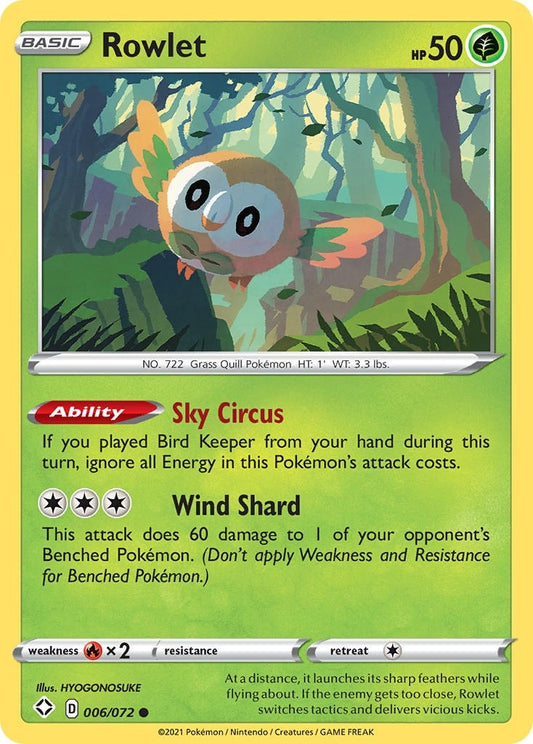 Image for Rowlet (006/072) (Shining Fates) - Pokemon