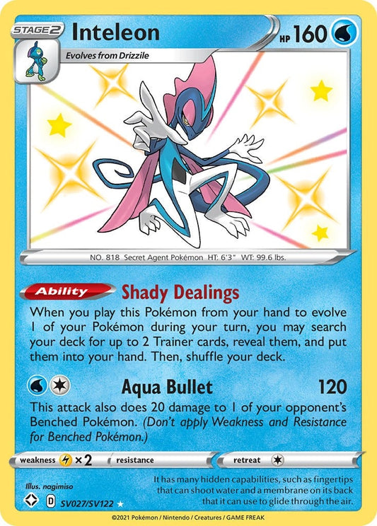 Image for Inteleon (SV027/SV122) (Shining Fates: Shiny Vault) - Pokemon