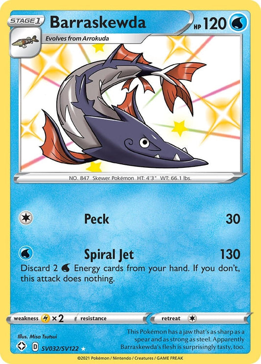 Image for Barraskewda (SV032/SV122) (Shining Fates: Shiny Vault) - Pokemon