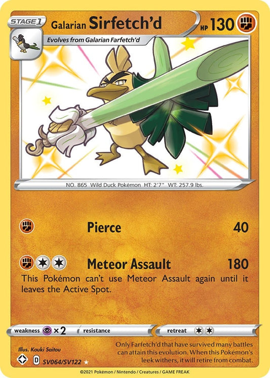 Image for Galarian Sirfetch'd (SV064/SV122) (Shining Fates: Shiny Vault) - Pokemon