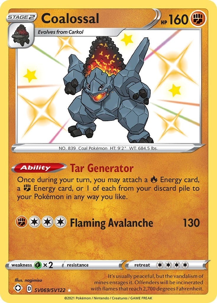 Image for Coalossal (SV069/SV122) (Shining Fates: Shiny Vault) - Pokemon