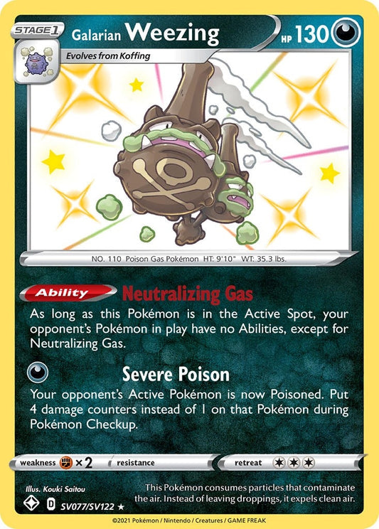 Image for Galarian Weezing (SV077/SV122) (Shining Fates: Shiny Vault) - Pokemon