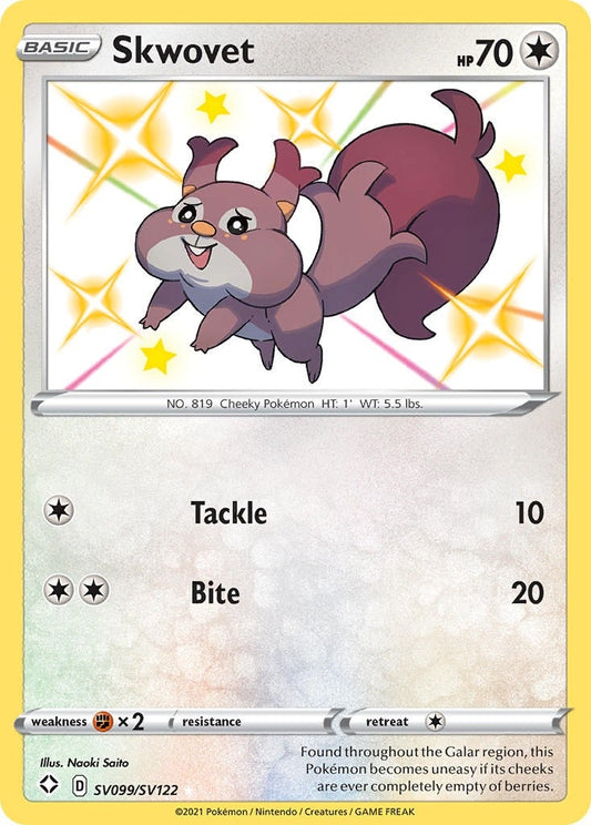 Image for Skwovet (SV099/SV122) (Shining Fates: Shiny Vault) - Pokemon
