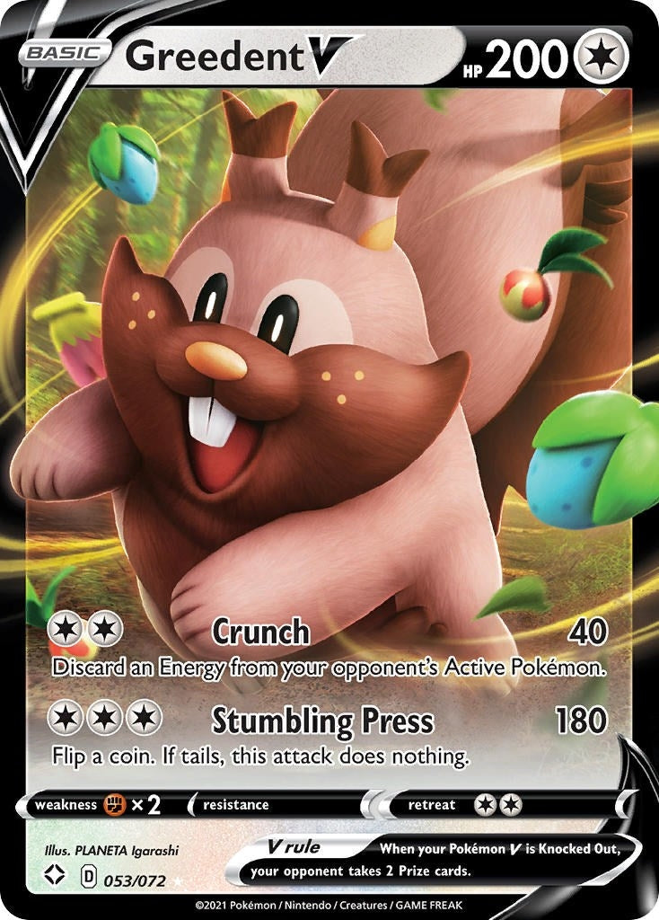Image for Greedent V (053/072) (Shining Fates) - Pokemon