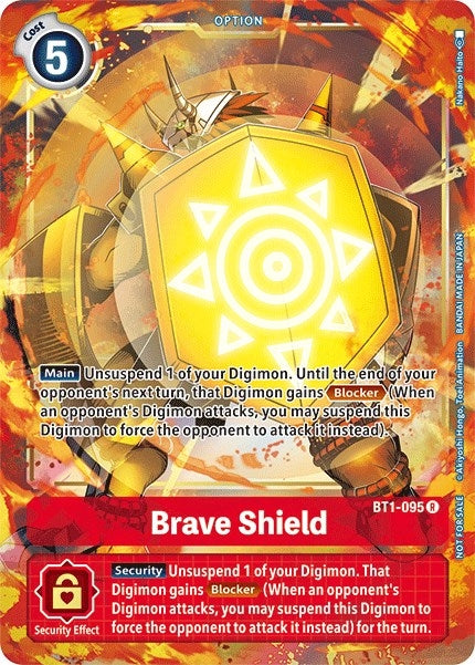 Image for Brave Shield - BT1-095 (Dash Pack Ver. 1.5) (BT1-095 R) (Release Special Booster 1.5) - Digimon Card Game