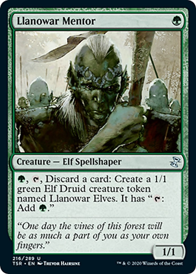 Image for Llanowar Mentor (216) (Time Spiral: Remastered) - Magic: The Gathering