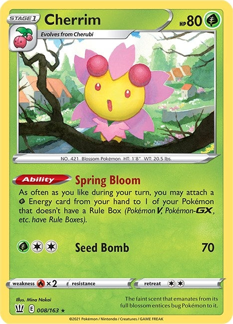 Image for Cherrim (008/163) (SWSH05: Battle Styles) - Pokemon