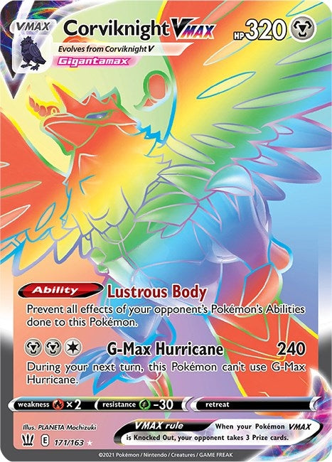 Image for Corviknight VMAX (Secret) (171/163) (SWSH05: Battle Styles) - Pokemon