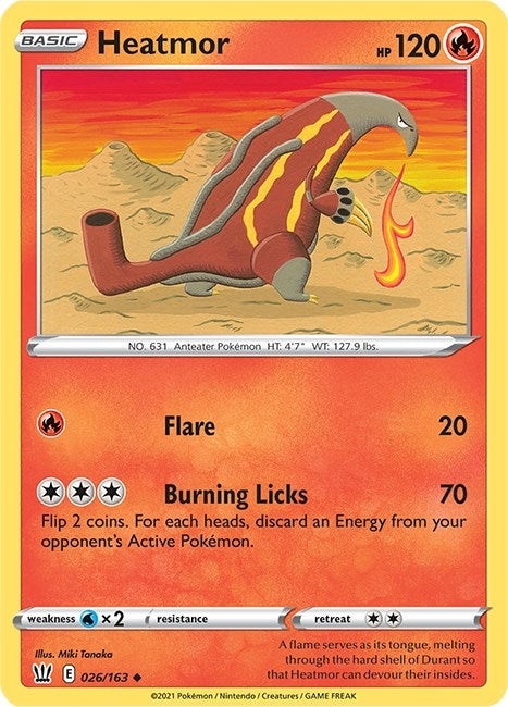 Image for Heatmor (026/163) (SWSH05: Battle Styles) - Pokemon