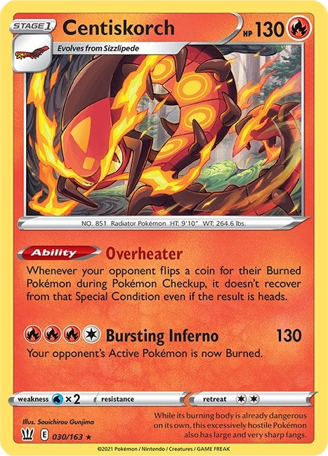 Image for Centiskorch (030/163) (SWSH05: Battle Styles) - Pokemon