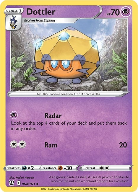 Image for Dottler (064/163) (SWSH05: Battle Styles) - Pokemon