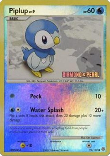 Image for Piplup - 93/130 [Diamond and Pearl] (093/100) (Burger King Promos) - Pokemon