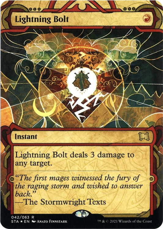 Image for Lightning Bolt (Foil Etched) (42) (Strixhaven: Mystical Archives) - Magic: The Gathering