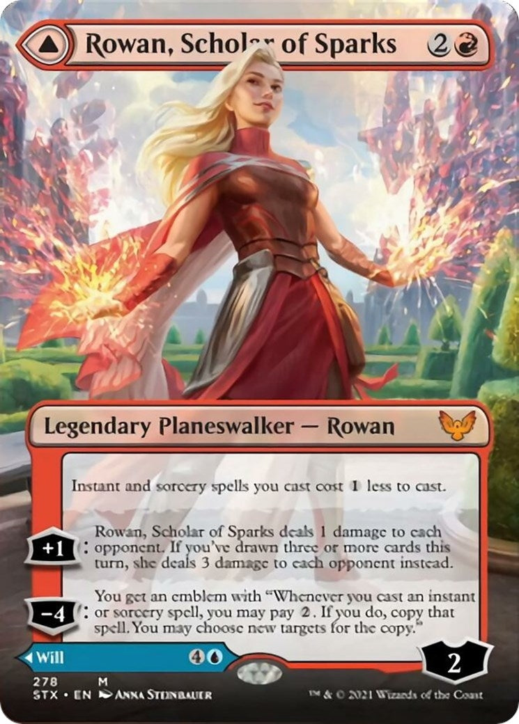 Image for Rowan, Scholar of Sparks (Borderless) (278) (Strixhaven: School of Mages) - Magic: The Gathering