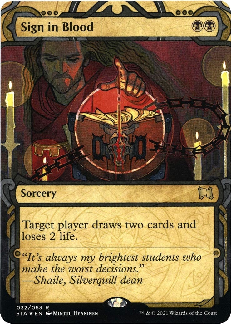 Image for Sign in Blood (Foil Etched) (32) (Strixhaven: Mystical Archives) - Magic: The Gathering