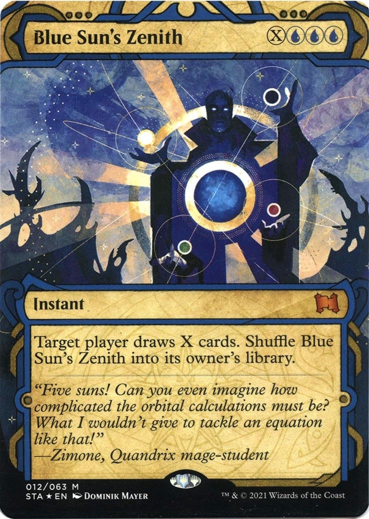 Image for Blue Sun's Zenith (Foil Etched) (12) (Strixhaven: Mystical Archives) - Magic: The Gathering