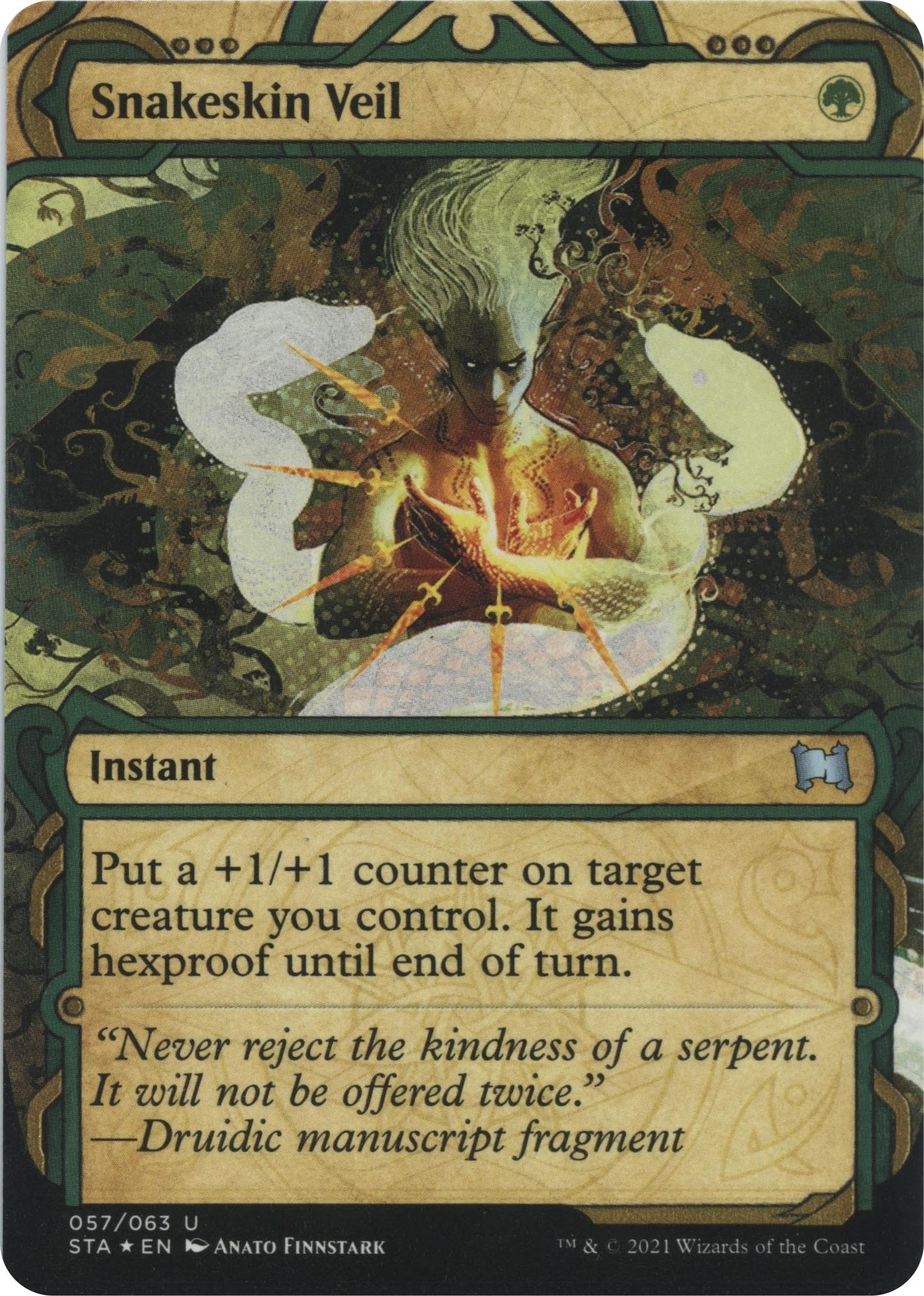 Image for Snakeskin Veil (Foil Etched) (57) (Strixhaven: Mystical Archives) - Magic: The Gathering