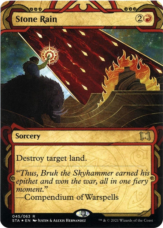 Image for Stone Rain (Foil Etched) (45) (Strixhaven: Mystical Archives) - Magic: The Gathering