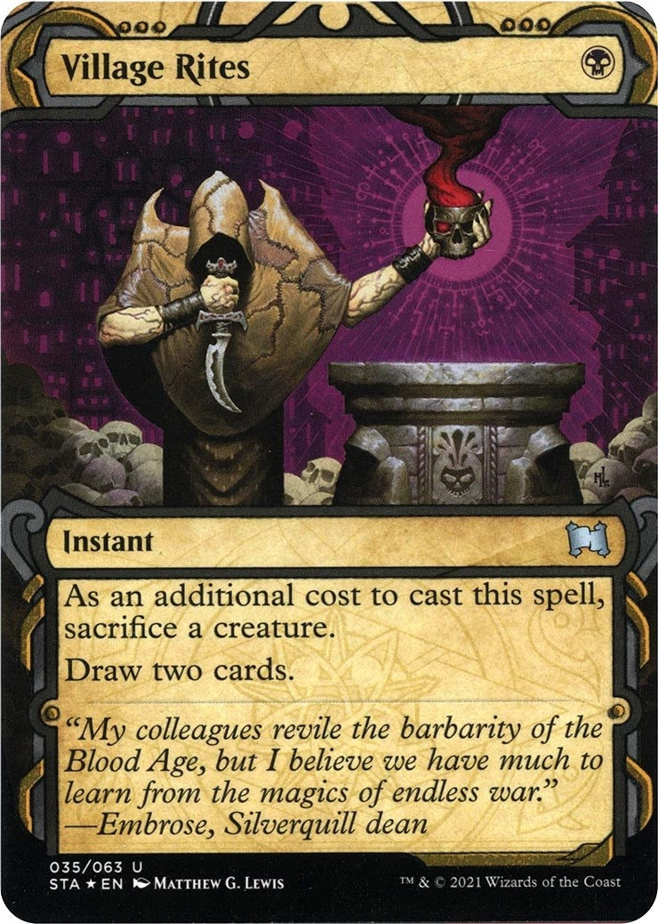 Image for Village Rites (Foil Etched) (35) (Strixhaven: Mystical Archives) - Magic: The Gathering