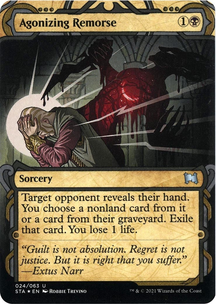 Image for Agonizing Remorse (Foil Etched) (24) (Strixhaven: Mystical Archives) - Magic: The Gathering