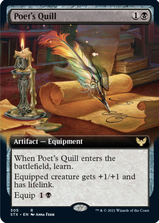 Image for Poet's Quill (Extended Art) (305) (Strixhaven: School of Mages) - Magic: The Gathering