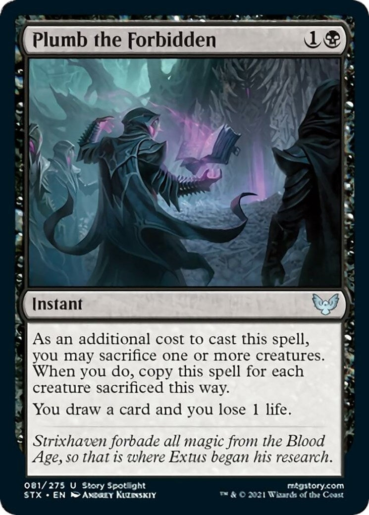 Image for Plumb the Forbidden (81) (Strixhaven: School of Mages) - Magic: The Gathering