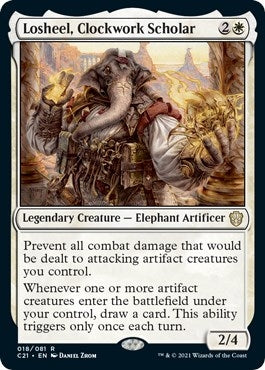 Image for Losheel, Clockwork Scholar (18) (Commander 2021) - Magic: The Gathering