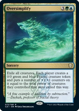 Image for Oversimplify (72) (Commander 2021) - Magic: The Gathering
