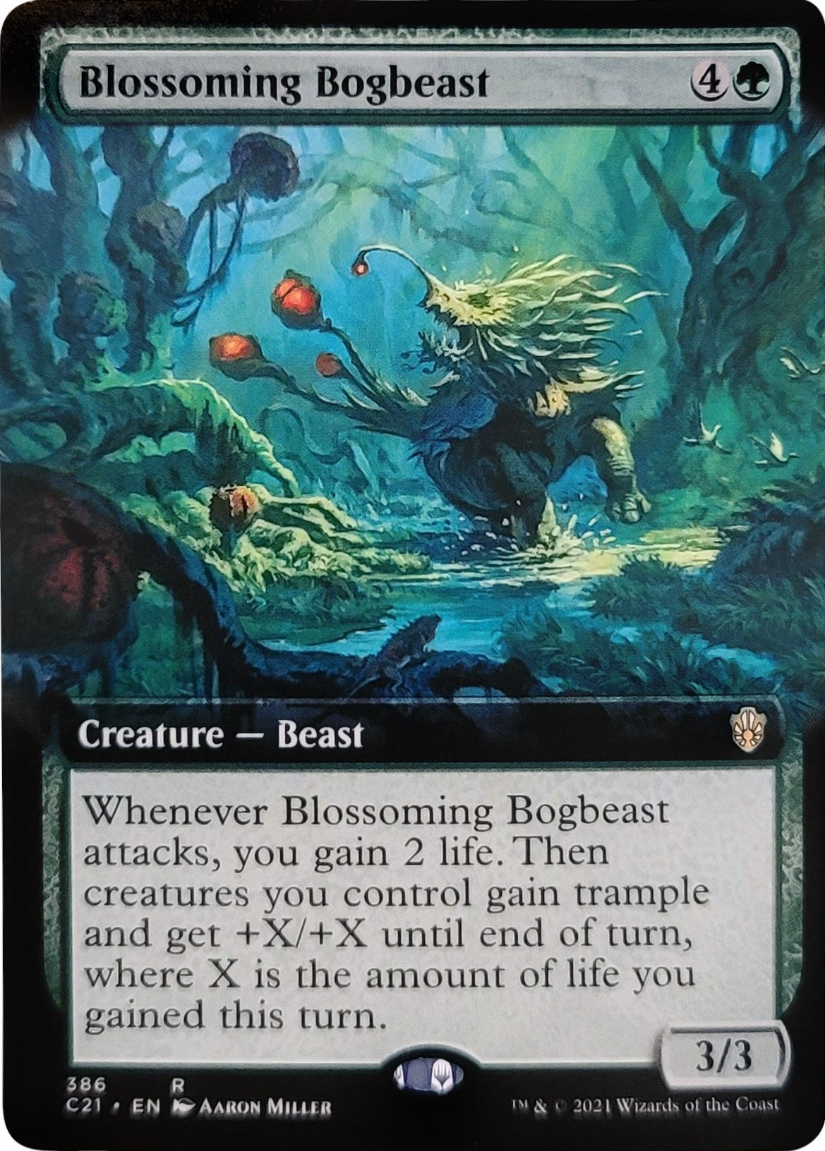 Image for Blossoming Bogbeast (Extended Art) (386) (Commander 2021) - Magic: The Gathering