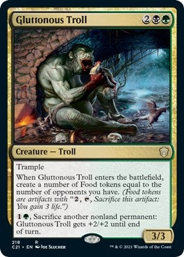 Image for Gluttonous Troll (218) (Commander 2021) - Magic: The Gathering