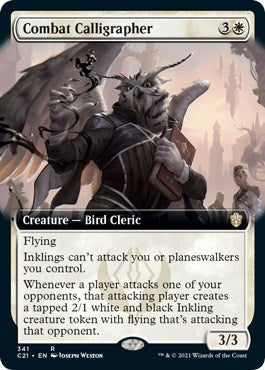Image for Combat Calligrapher (Extended Art) (341) (Commander 2021) - Magic: The Gathering