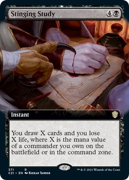 Image for Stinging Study (Extended Art) (371) (Commander 2021) - Magic: The Gathering