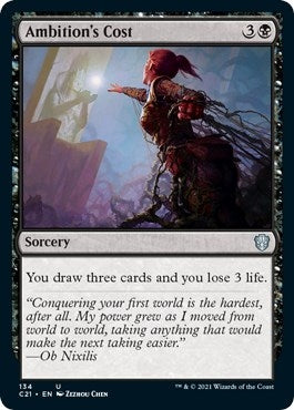 Image for Ambition's Cost (134) (Commander 2021) - Magic: The Gathering