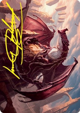 Image for Velomachus Lorehold Art Card (Gold-Stamped Signature) (61) (Art Series: Strixhaven) - Magic: The Gathering