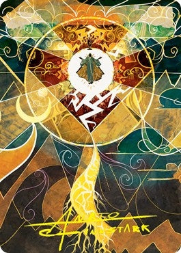 Image for Lightning Bolt Art Card (Gold-Stamped Signature) (76) (Art Series: Strixhaven) - Magic: The Gathering